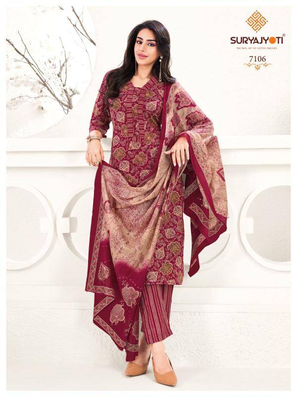 Suryajyoti trendy cotton vol-71 Surat dress material wholesale market